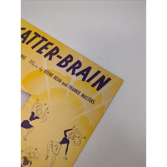 Vintage Sheet Music Scatter-Brain Introduced by Frankie Masters w/ His Orchestra - Picture 8 of 10